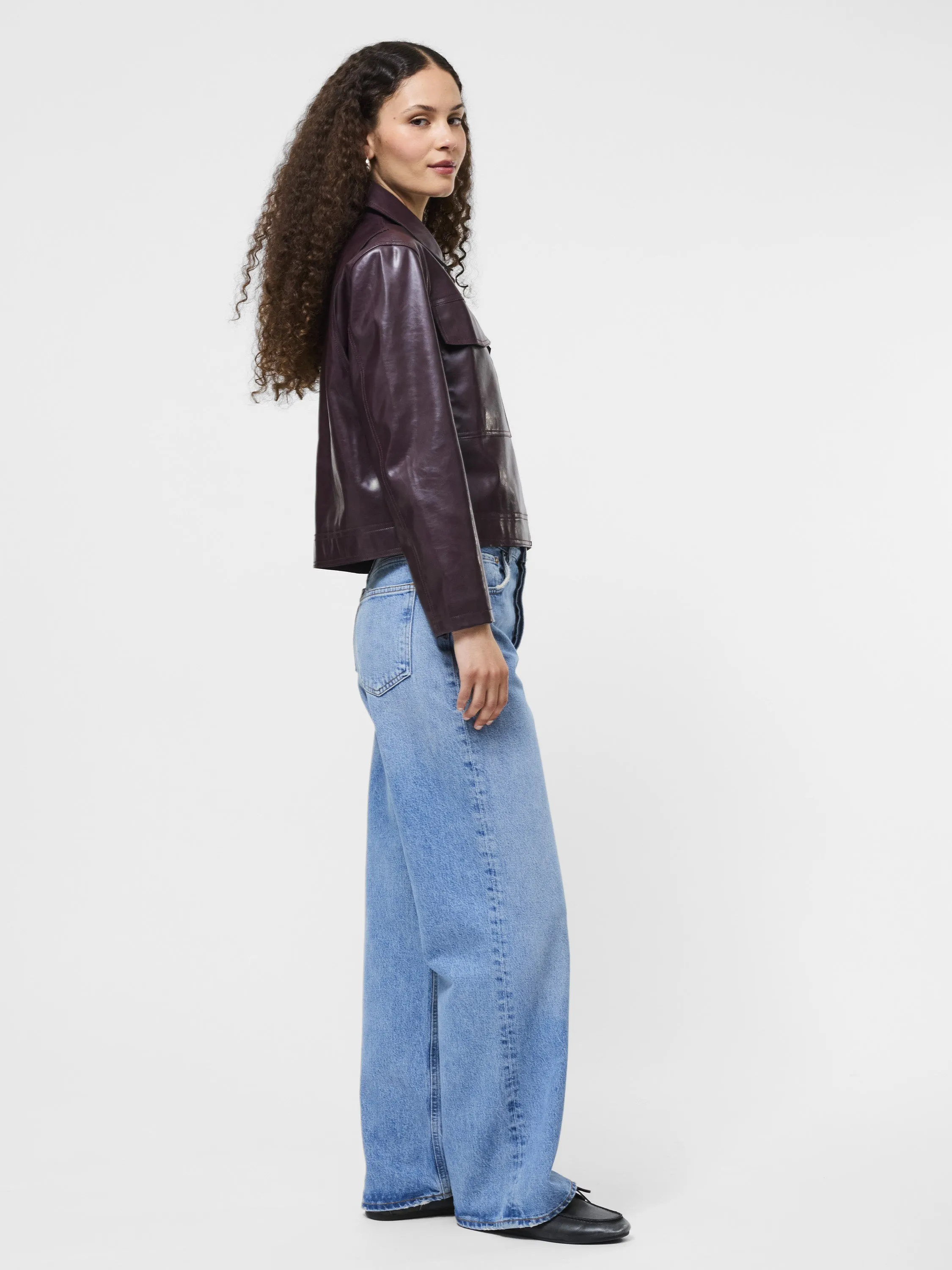 Abrasion Proof Edging Kayleigh Vegan Leather Jacket