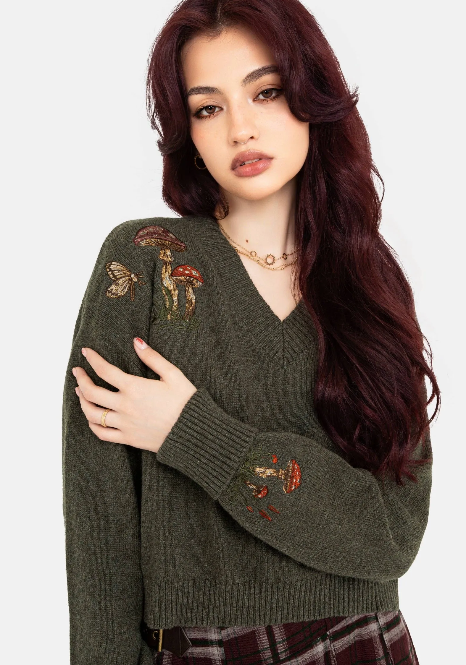 Keira Cotton Toadstool Embroidered Jumper ReflectiveDetails
