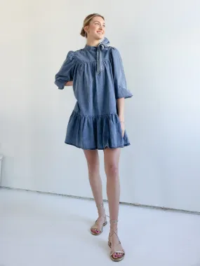 Kennedy Denim Mini Dress Comfortable and Soft