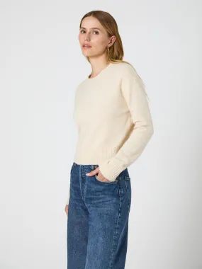 Kesia Crew Neck Cropped Sweater Anti Pilling