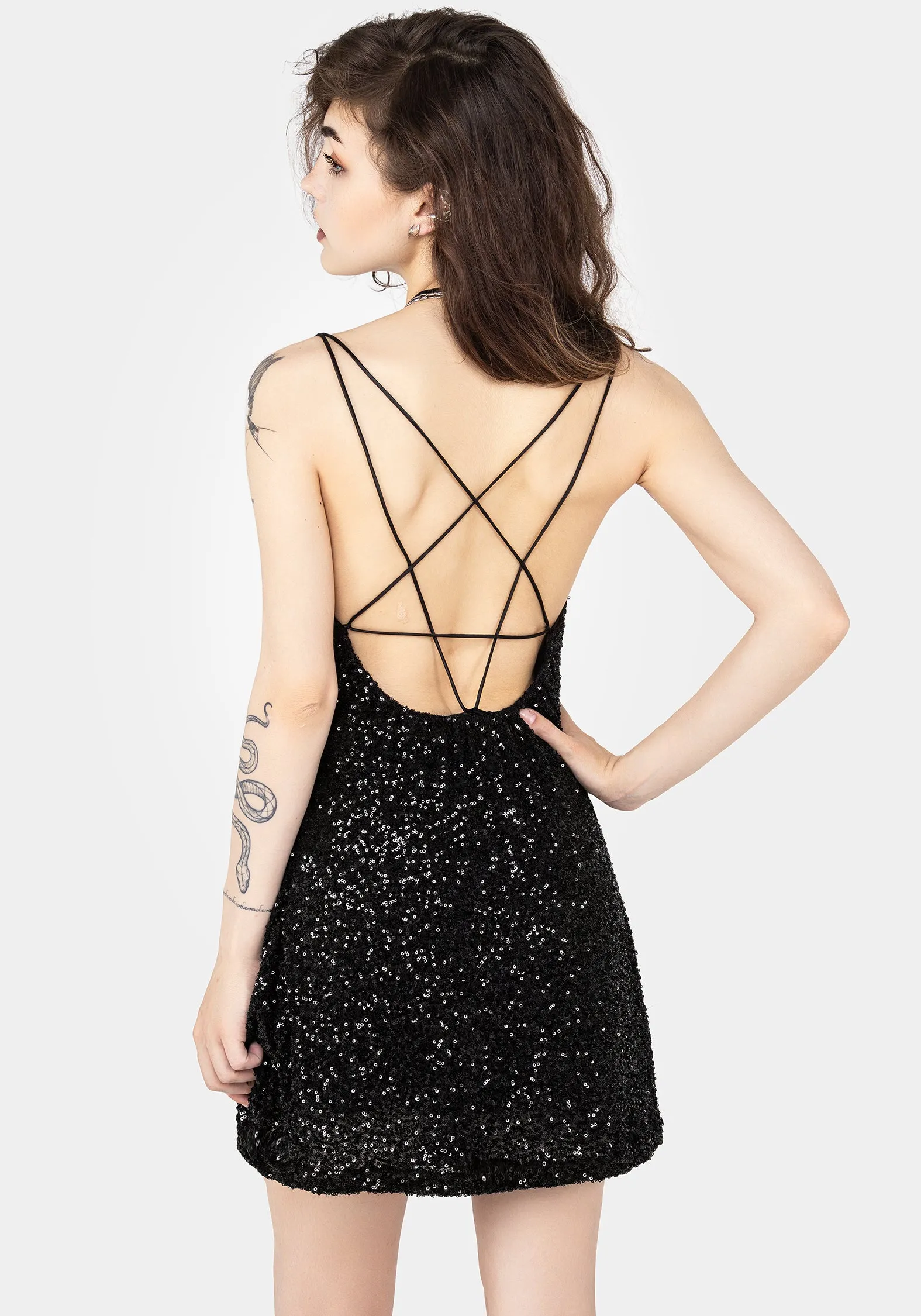 Kikamora Cowl Neck Mini Dress Eco-Lining Cozy Balance