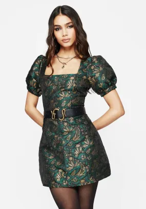 Shine Edge Hot Season Rena Snake Jacquard Mini Dress