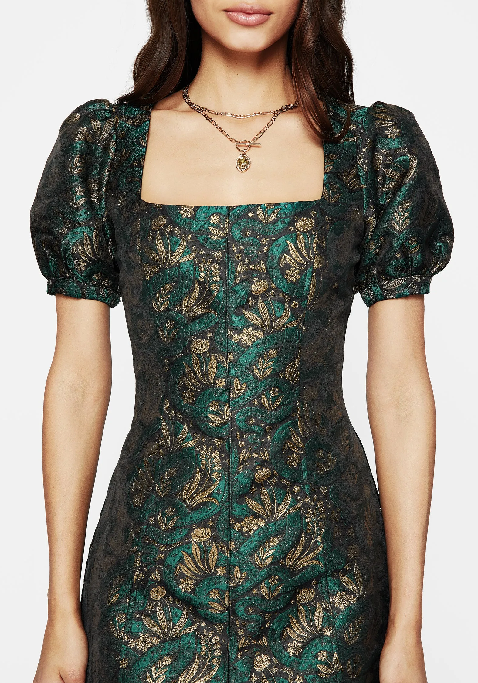 Rena Snake Jacquard Mini Dress Functional Wear AntiPillTreatment