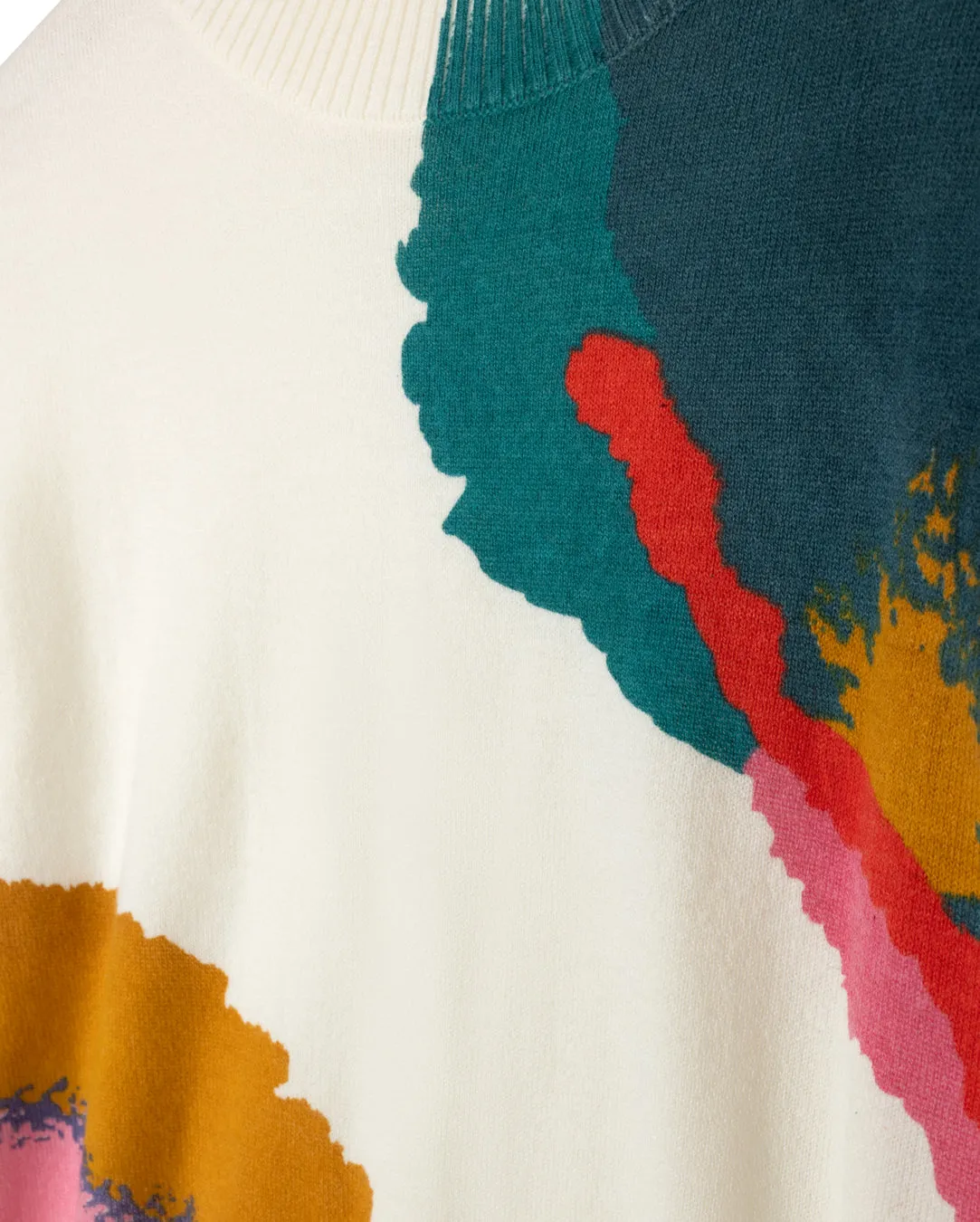 Adjustable drawstring Light Knit Knit Splattered Top