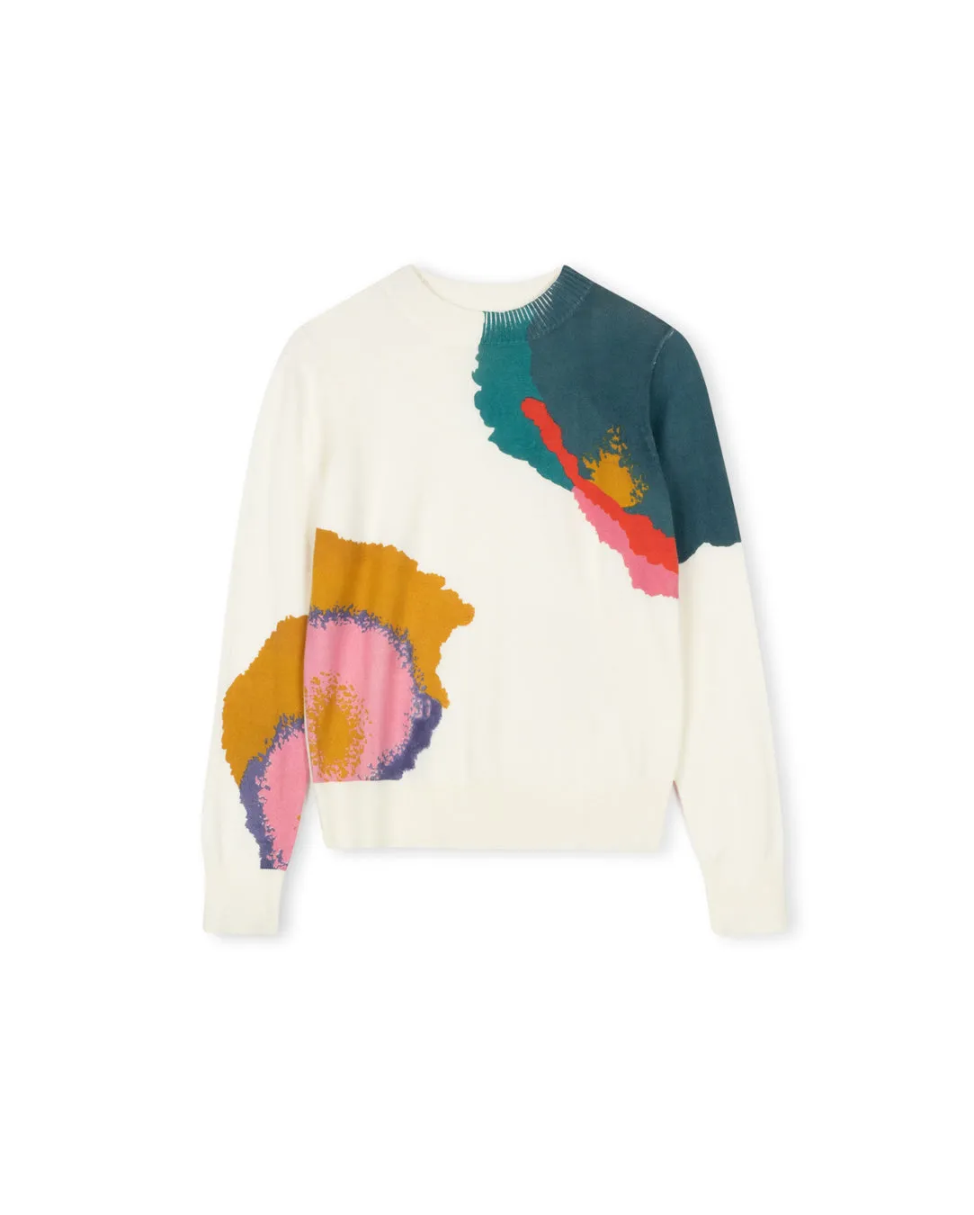 Trendy Knit Textured Fabric Knit Splattered Top