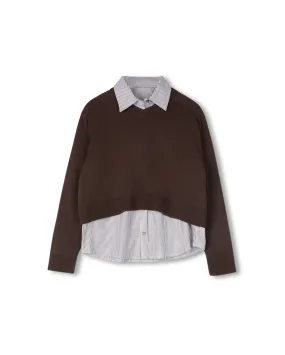 Chilly Ready Knit V-neck Seam Sweater