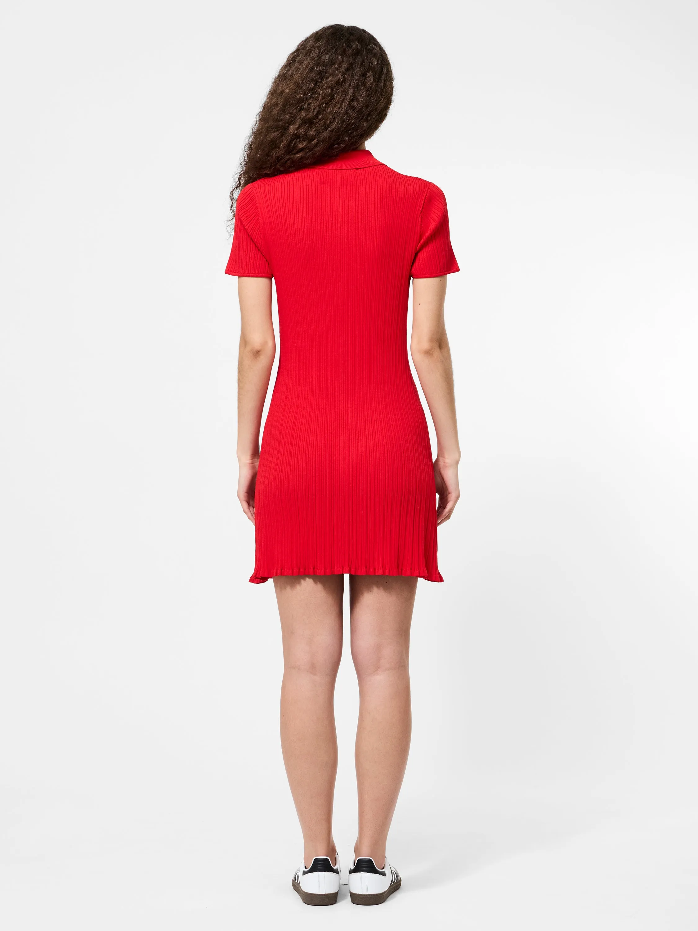 Spring Mood Crinkle Knit Short Sleeve Mini Dress