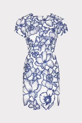 Natural Silhouette Kyla Floral Garden Embroidered Dress