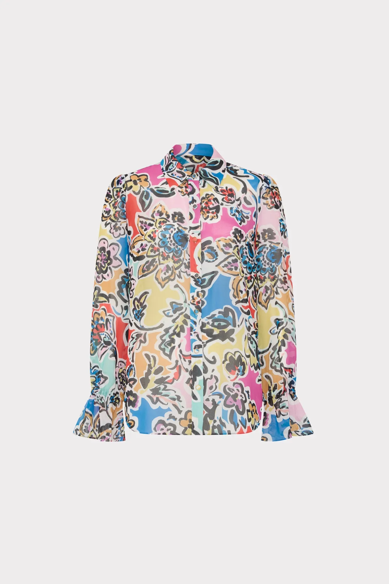 Bonded Seam Technology Lacey Rainbow Oasis Blouse