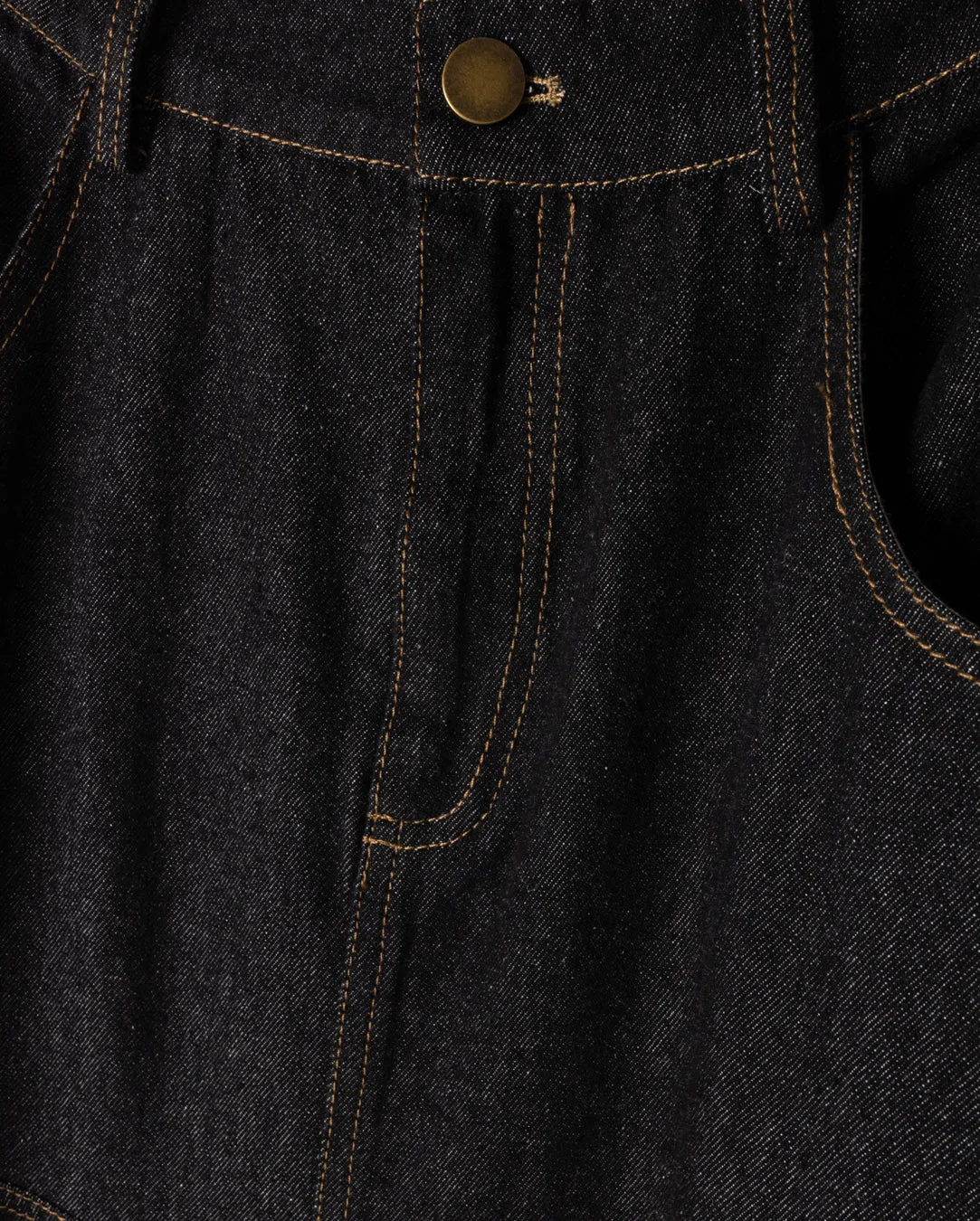 Large Yolk Denim Skirt Smart Casual Flexible Knit