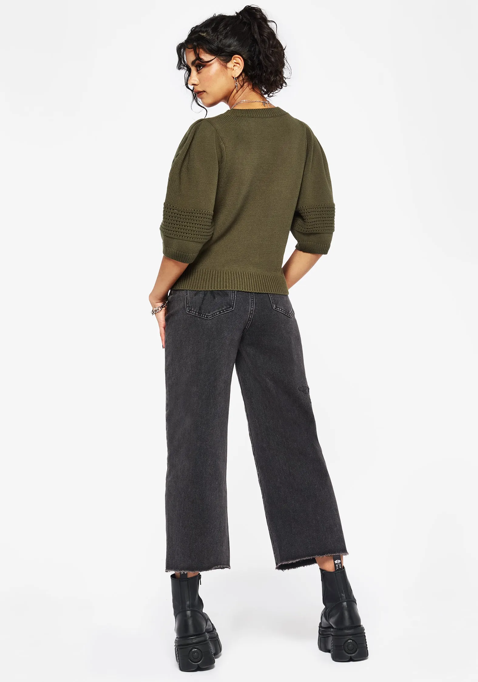 HeatTrapping Fibers Colorfast Clothing Lavish Mushroom Embroidered Short Sleeve Knit Top