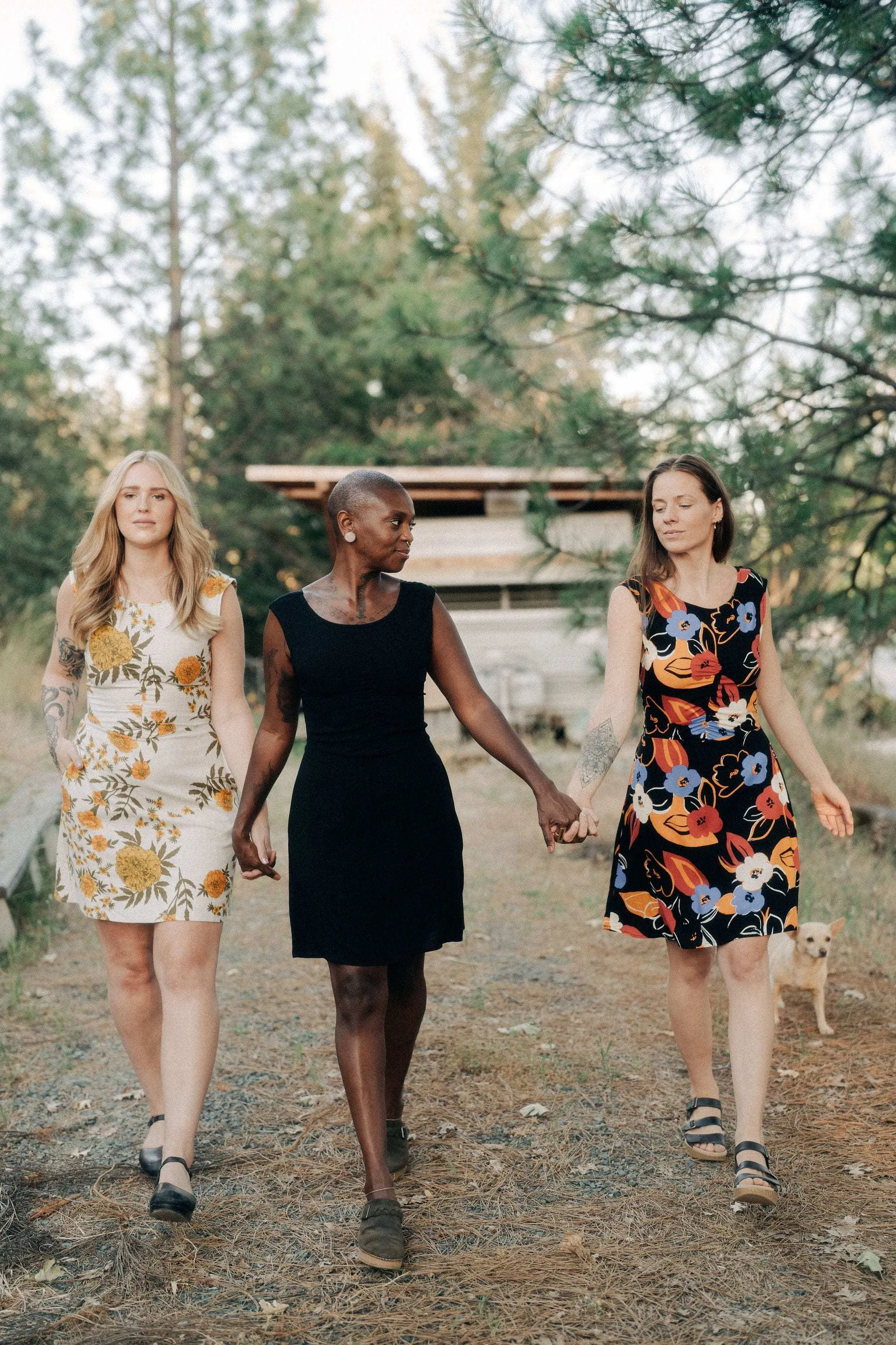 Archie Dress in Abstract Floral Outdoor Ready