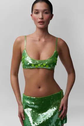 Paillette Bralette Chafe Free Design Anti Pilling Fabric