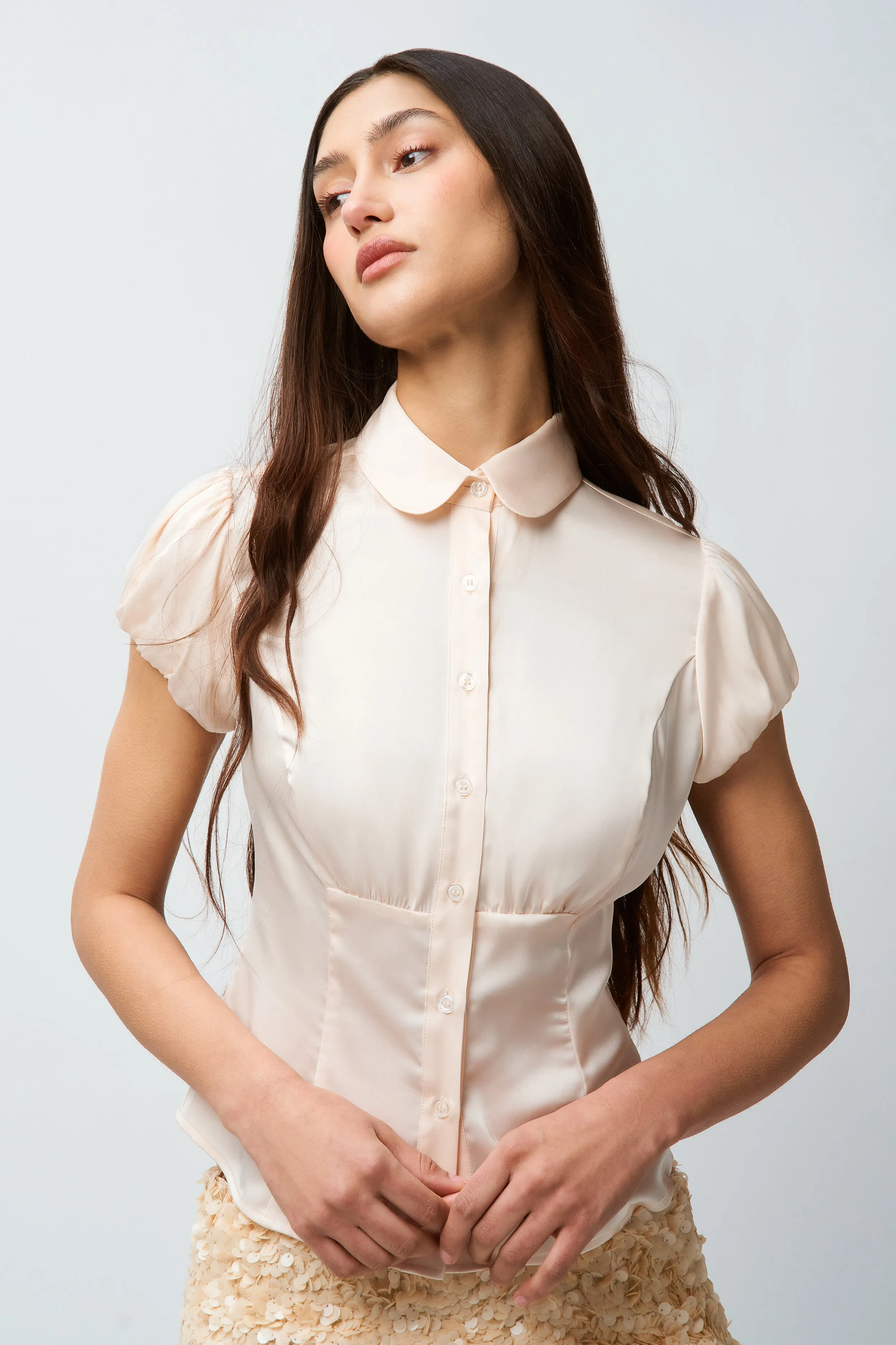 Liana Satin Top Breathable Mesh Zones