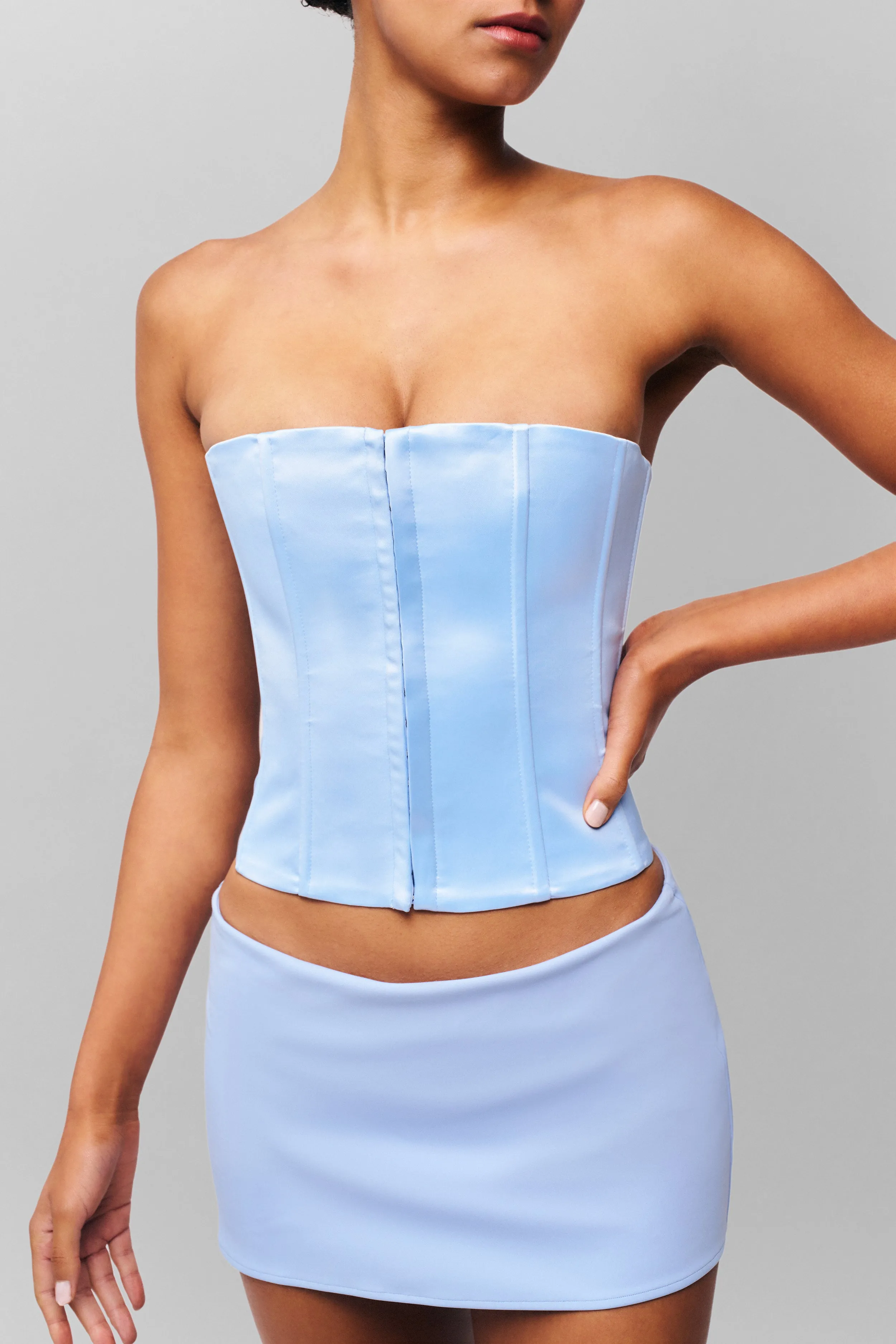 Knit Fabric Technology Satin Corset