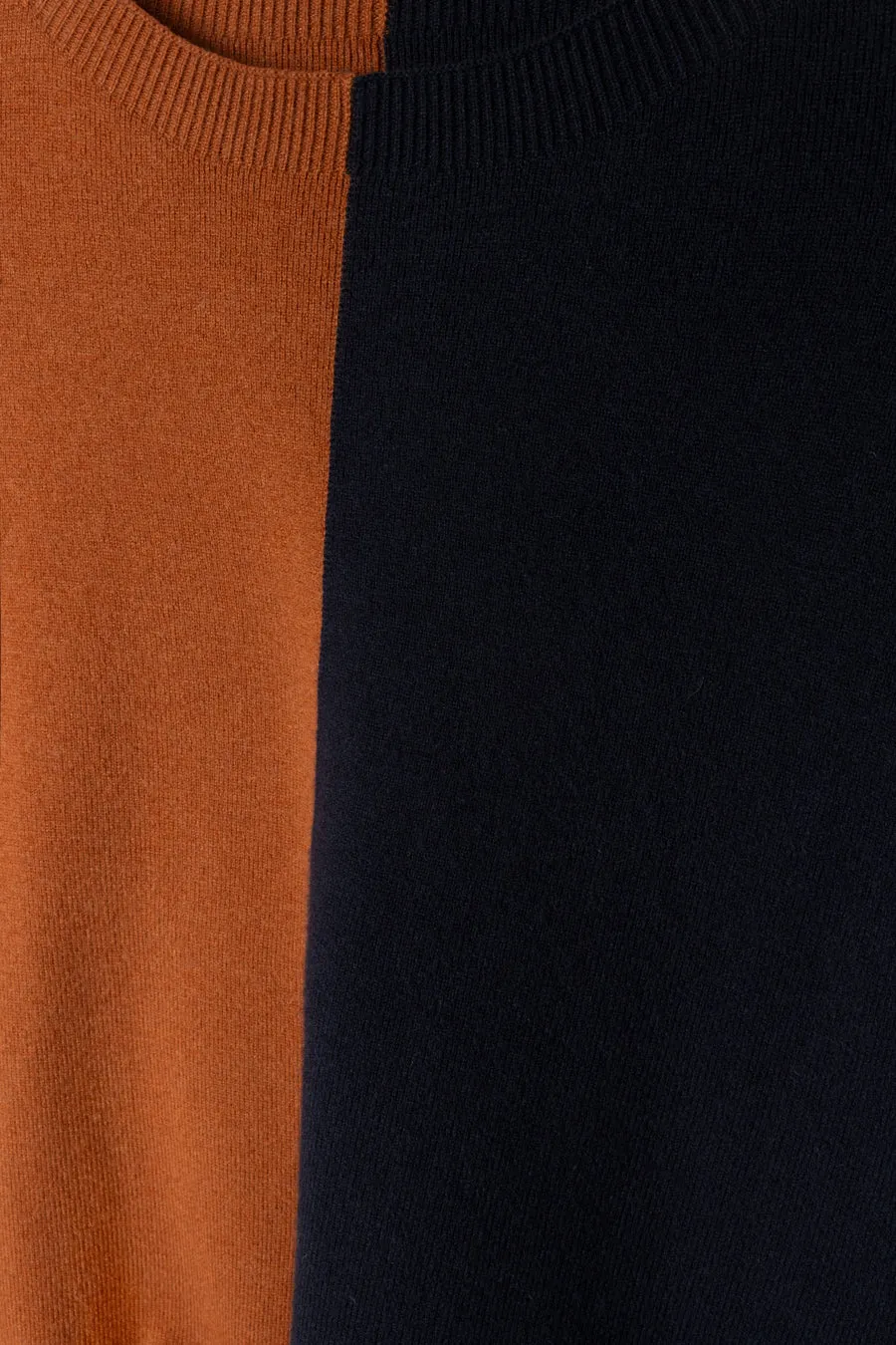 Timeless Layering Knit Design Color Block Tie Top