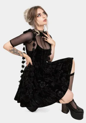 Repair-Friendly Low-Waist Blossom Cami Mini Dress