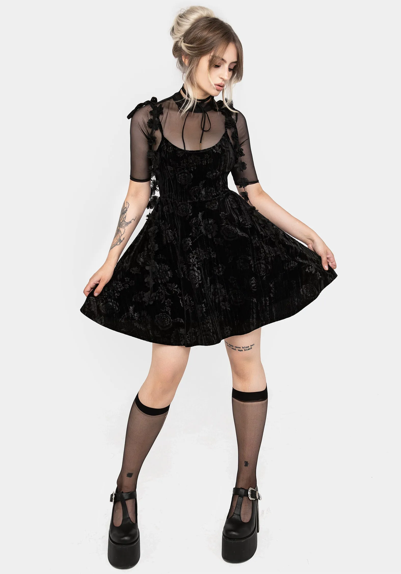 Blossom Cami Mini Dress Leg-Lengthening Basic Fashion