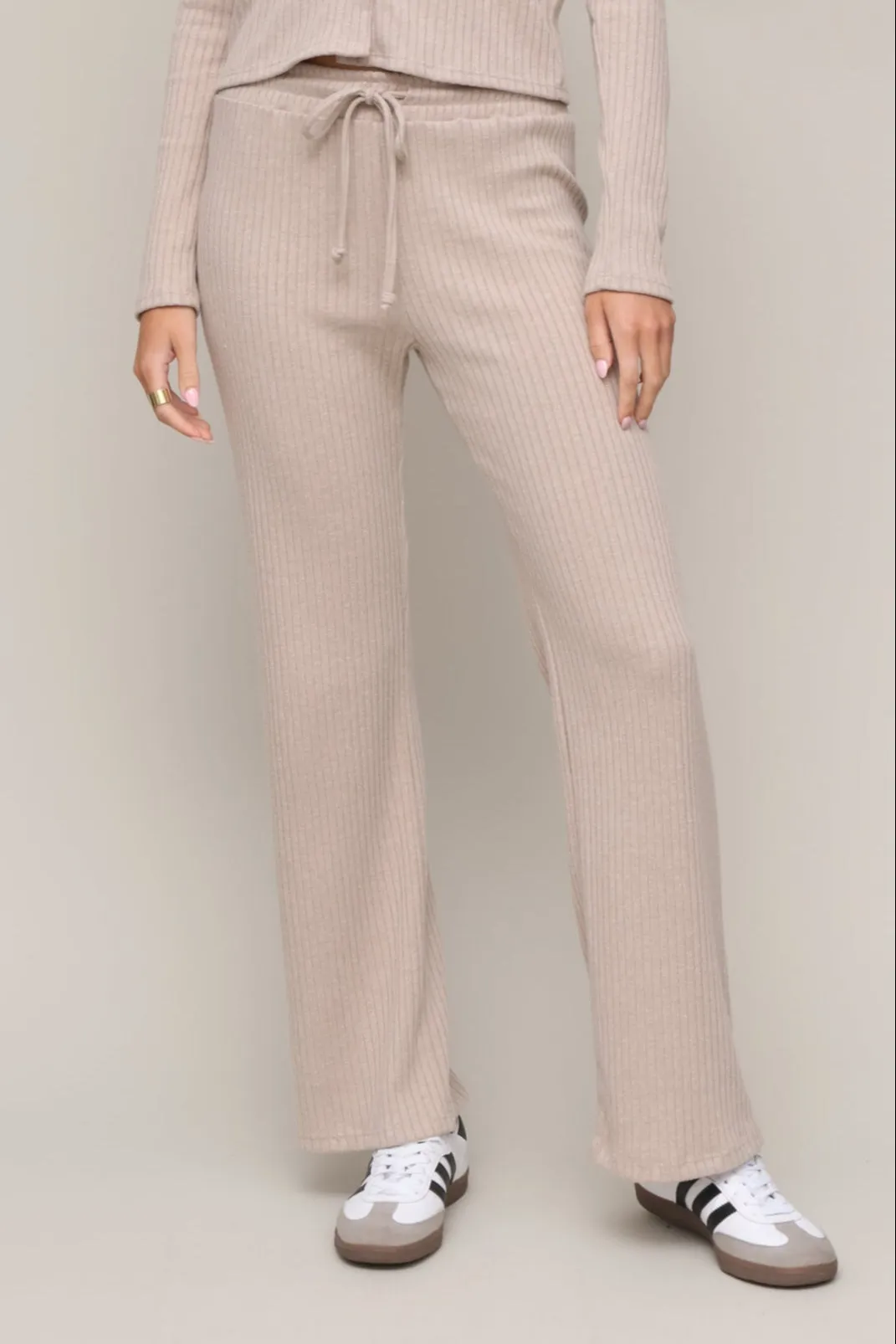 Lazy Day Rib Wide Leg Pant Core Comfort