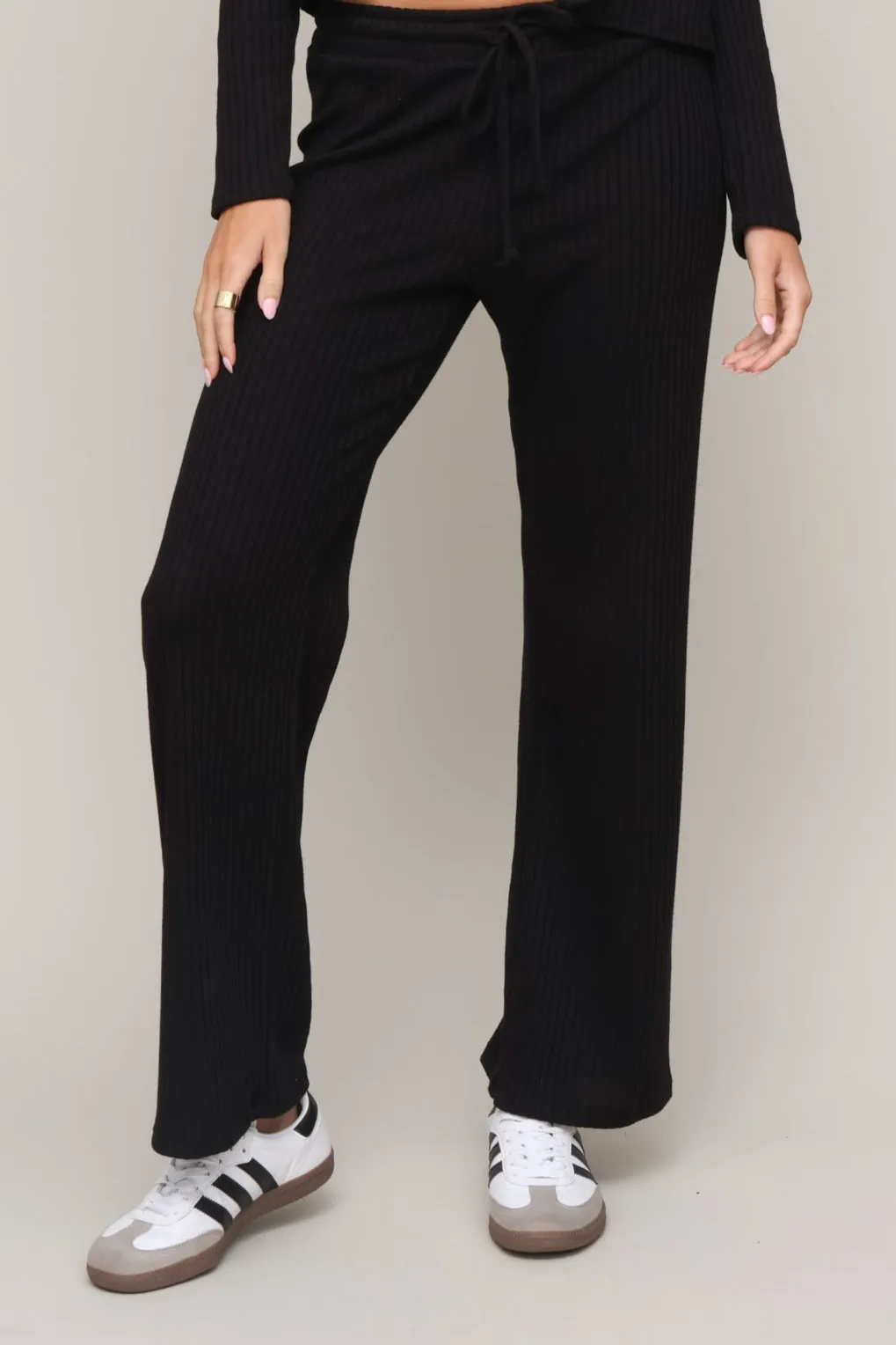Lazy Day Rib Wide Leg Pant ComfortWaistband