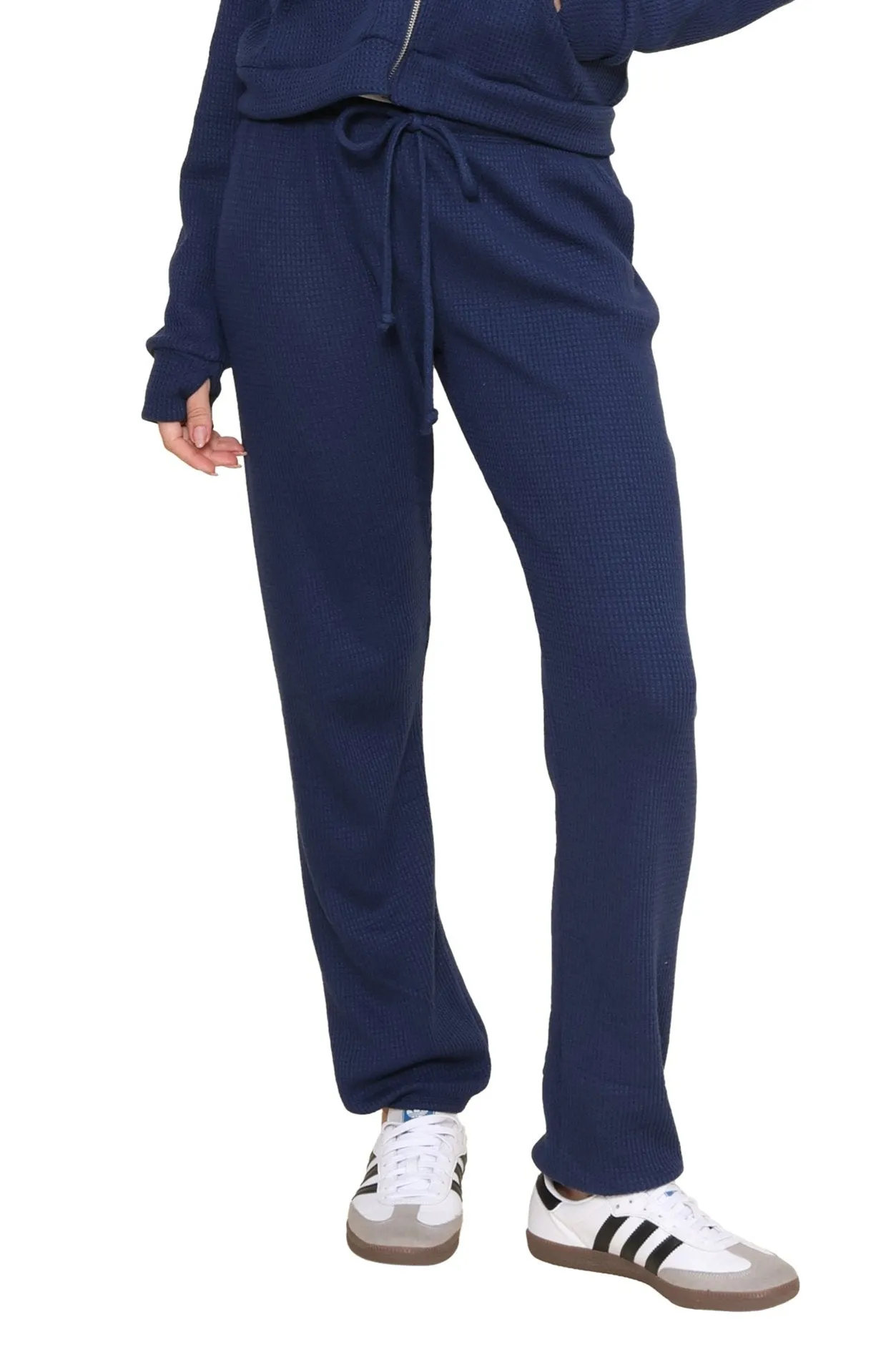 Non Slip Waistband Perfect Pair Lazy Day Waffle Sweatpants