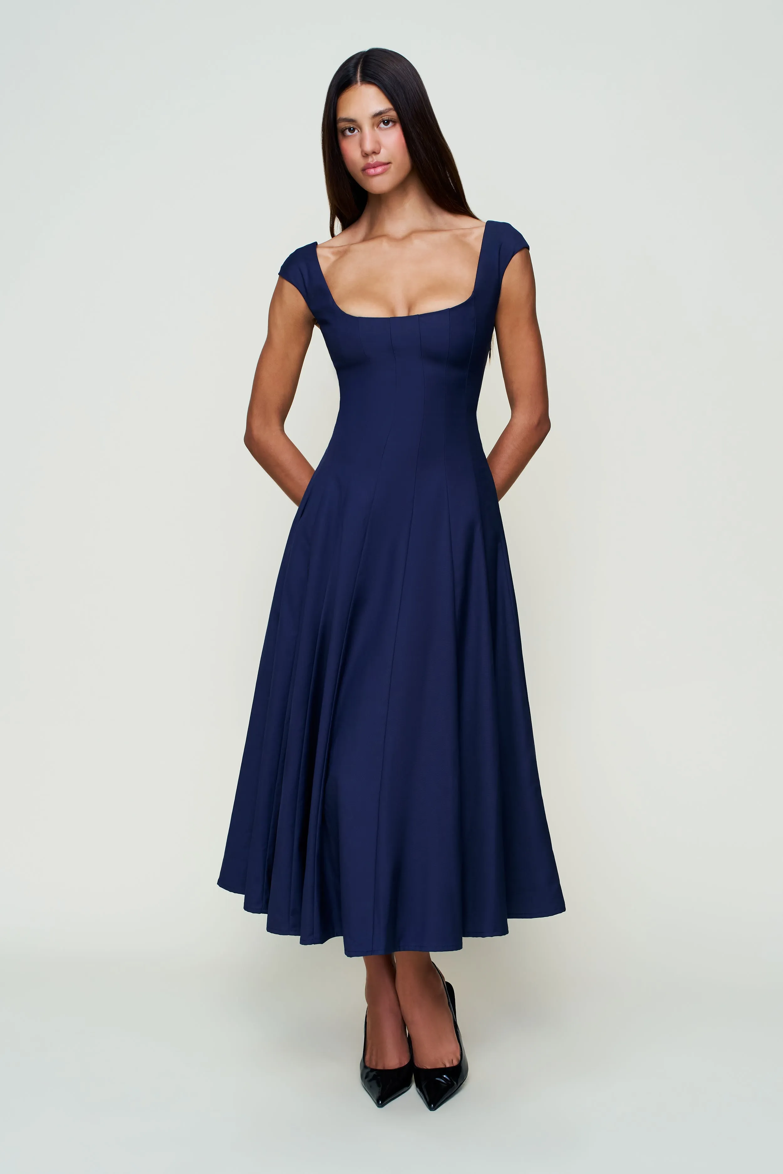 Leila Dress Daily Casual Waist Seam