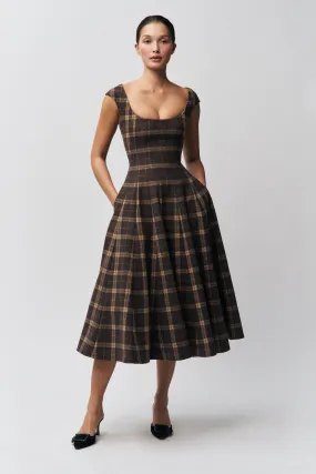 Leila Tartan Dress Effortless chic dress Linen Cool