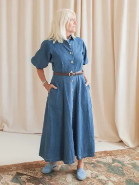 Lena Denim Belted Dress Euro Ease Smart Layer Wear