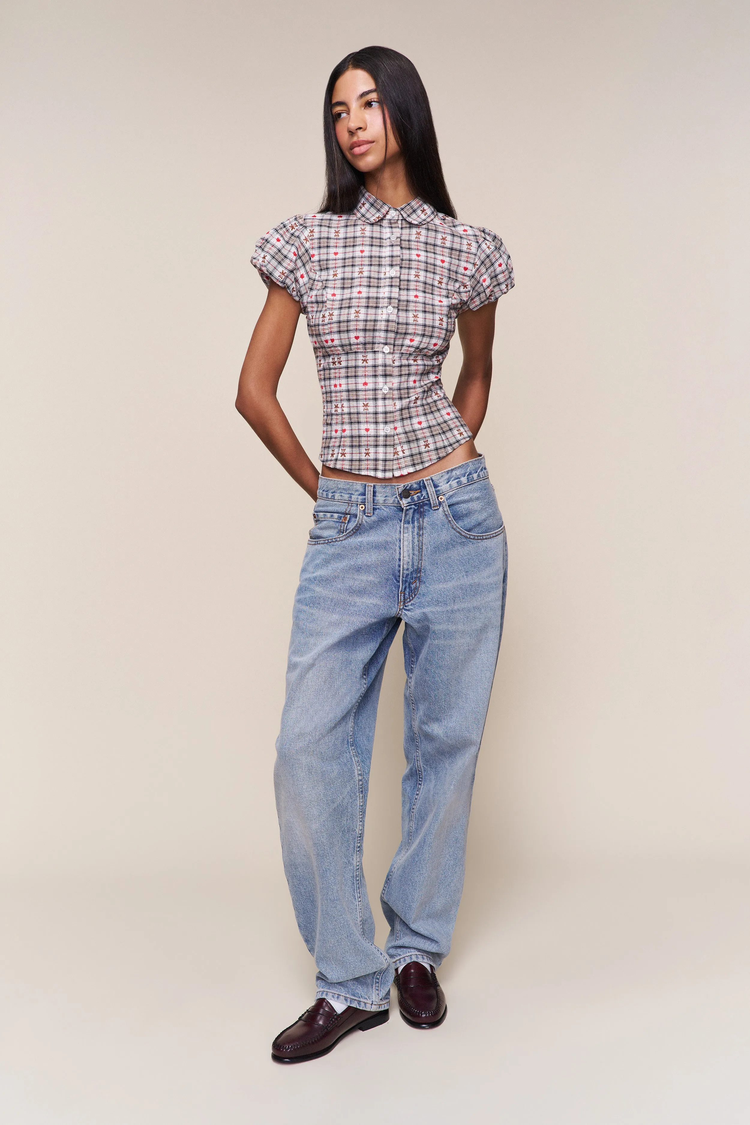 Durable Binding Non Irritating Seams Liana Plaid Top