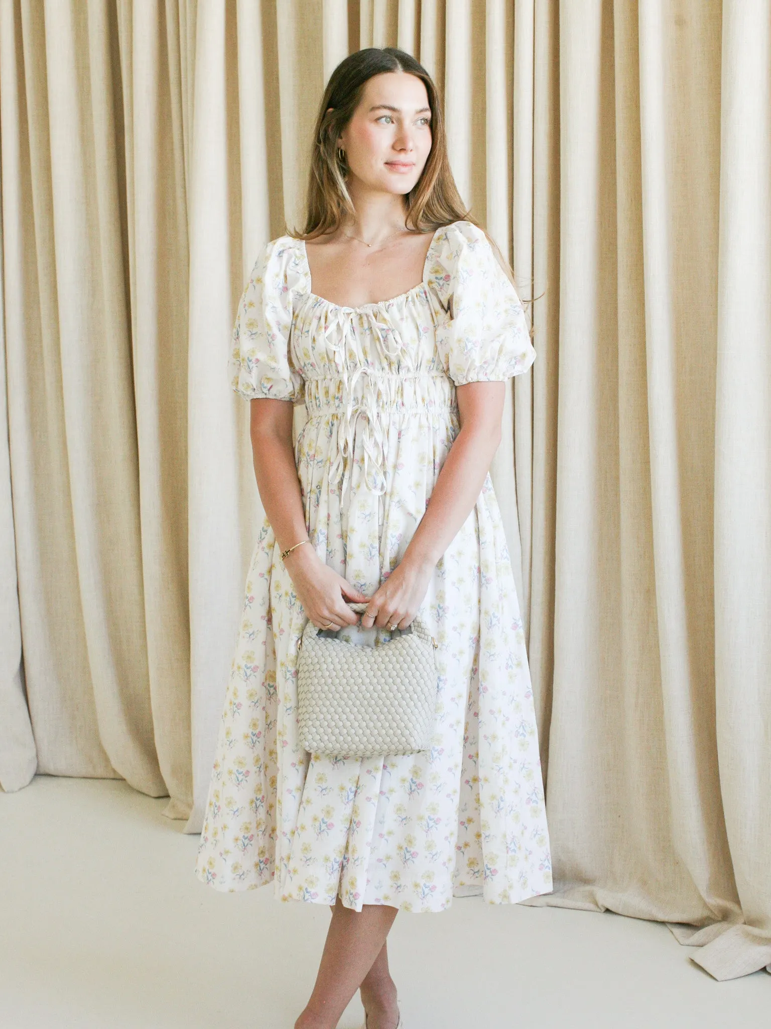 Libby Floral Midi Dress Playful touch Bright Appeal