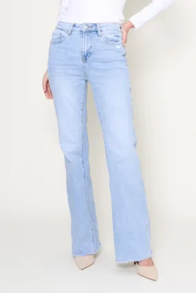 Fade Resistant Dye High Rise Vintage Flare - Stone Wash