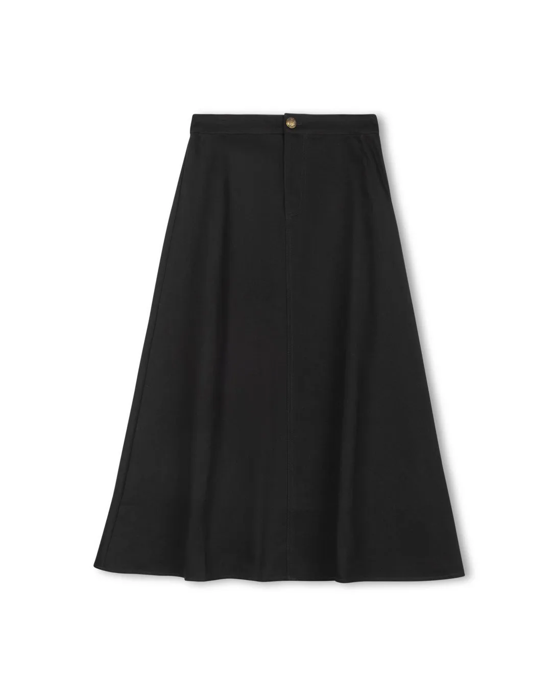 Lightweight Fabric Matte Finish Light Denim Skirt