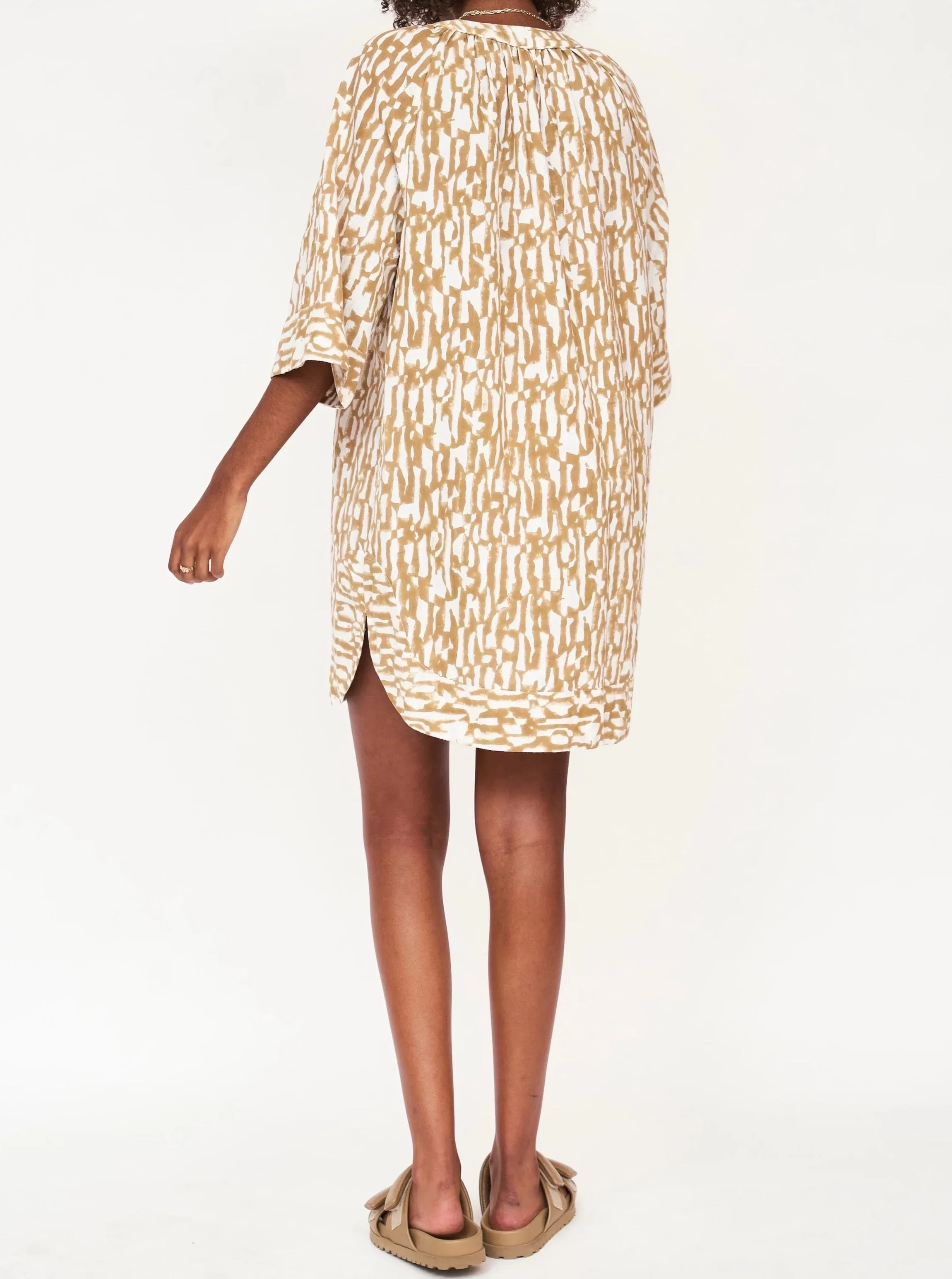 Mirth Palm Springs Short Dress in Driftwood Refined Finish Relaxed work dress