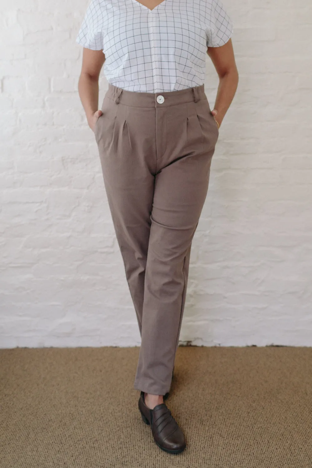 Long Perfect Pant in Lavender Gray SmoothZipper