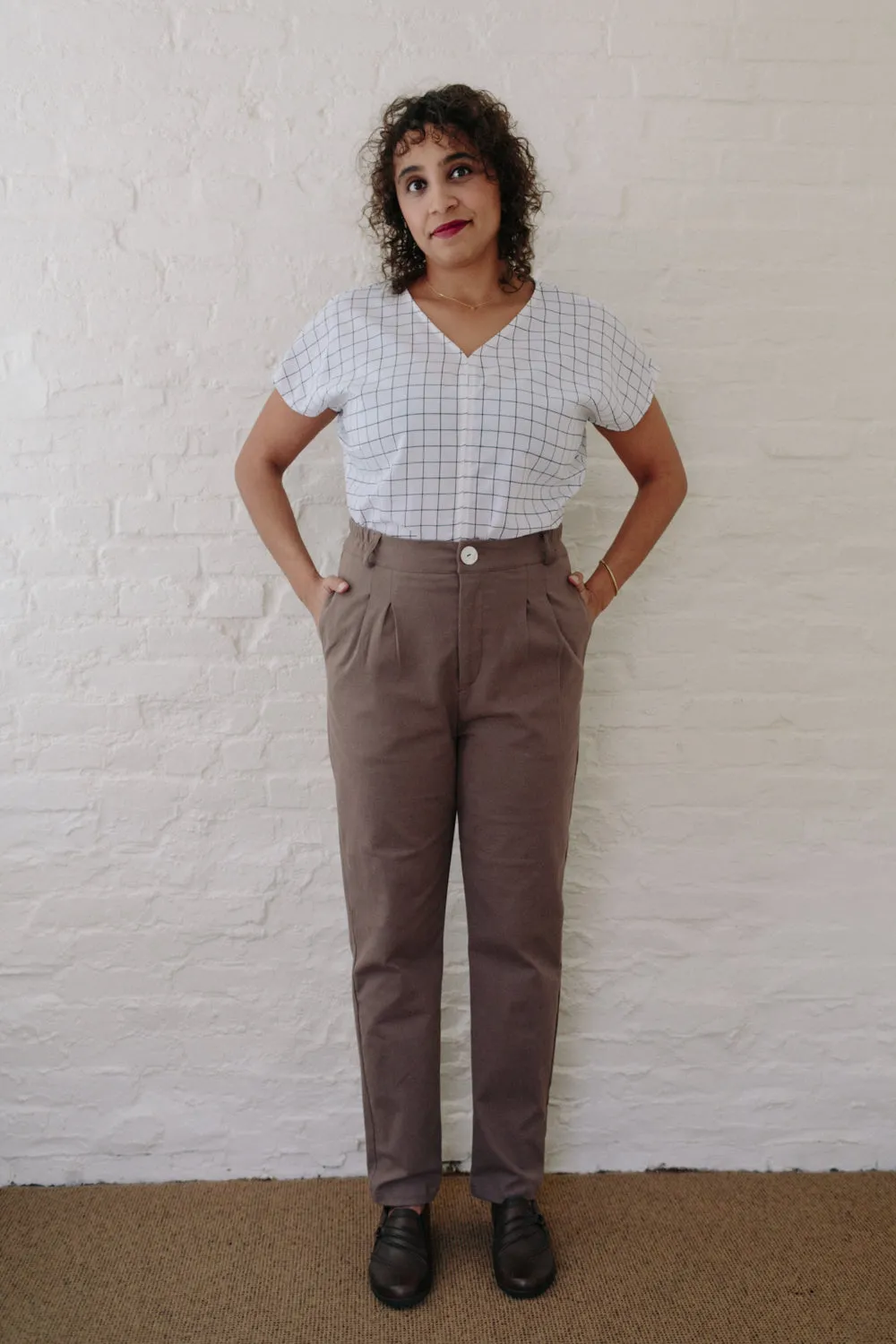 Long Perfect Pant in Lavender Gray No Gap Waist Active Design Wear