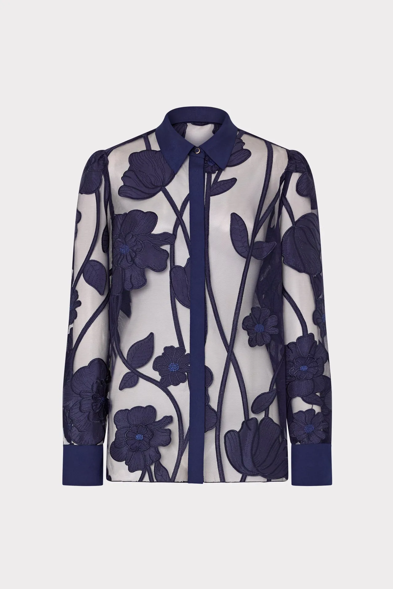 High Density Weave Flatlock Stitching Technique Ashton Grand Fleur Embroidered Top