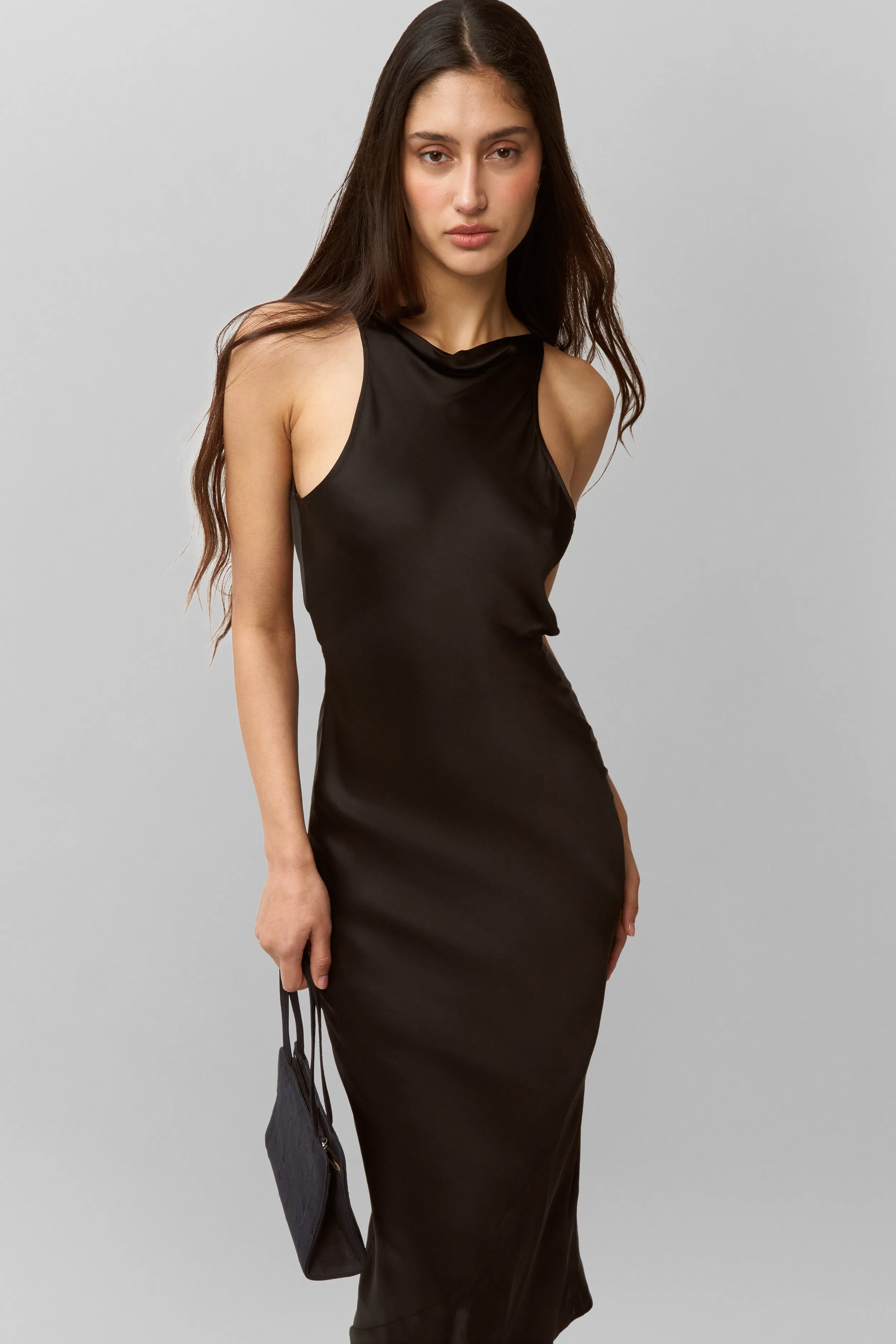 Lina Midi Dress Drapey Fabric