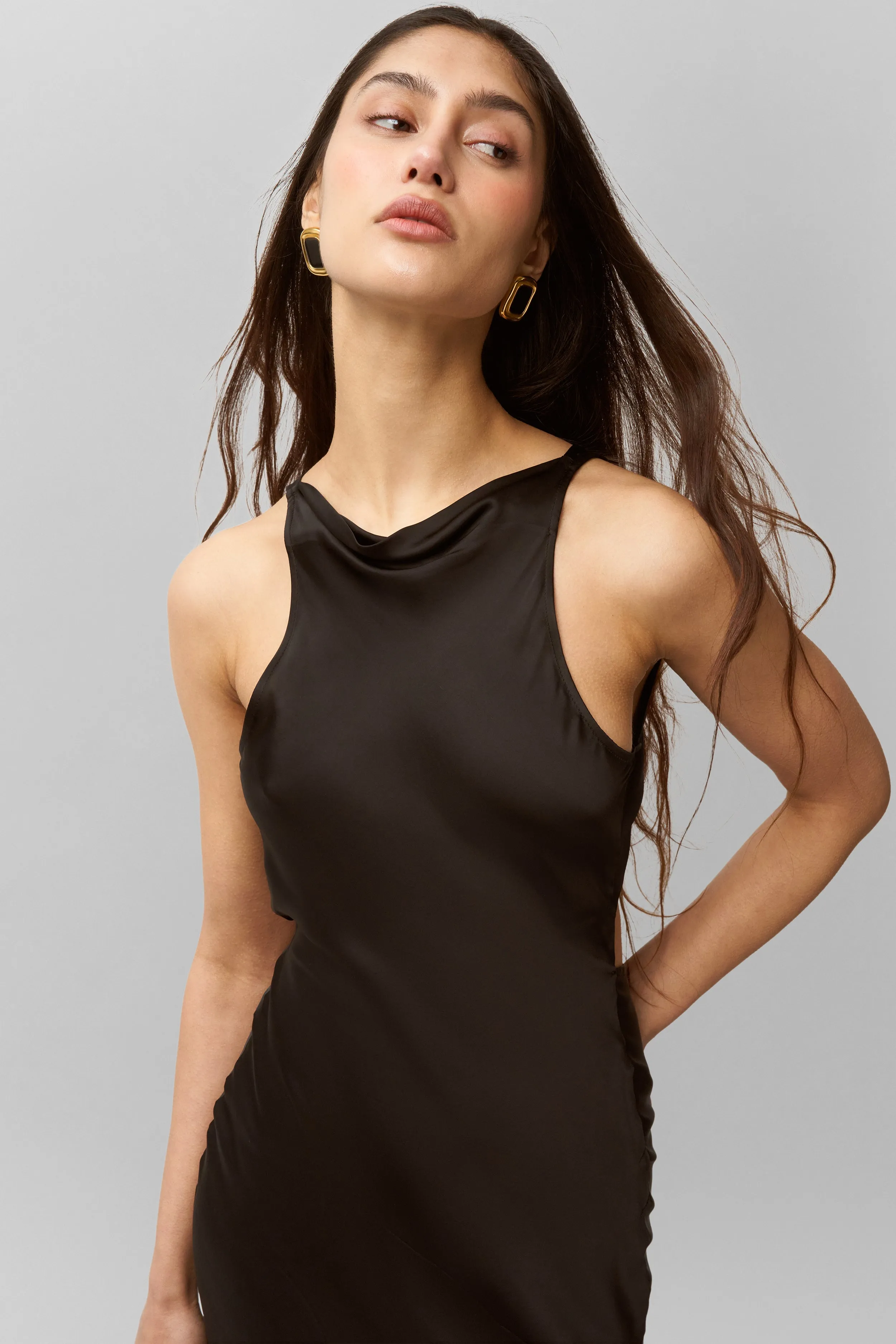 Lina Midi Dress Ethically-Made Matte-finish