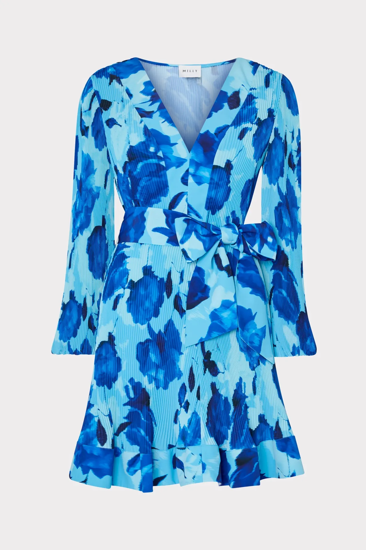 Liv Blurred Blossom Pleated Dress Trendy Layering Flexible Mood