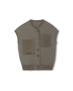 Loha Trimmed Knit Vest Sustainable Fibers