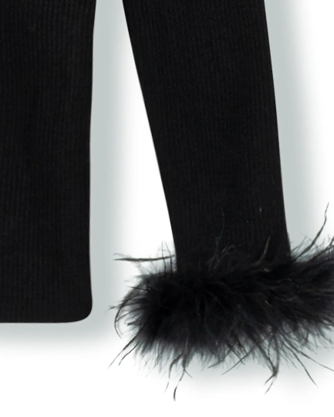 Fur Cuff Turtleneck ThermoregulatingFabric Cozy Vibe