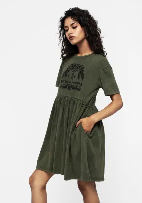 Scene Heat Street Pop Obscura Graphic Print Mini Skater Dress