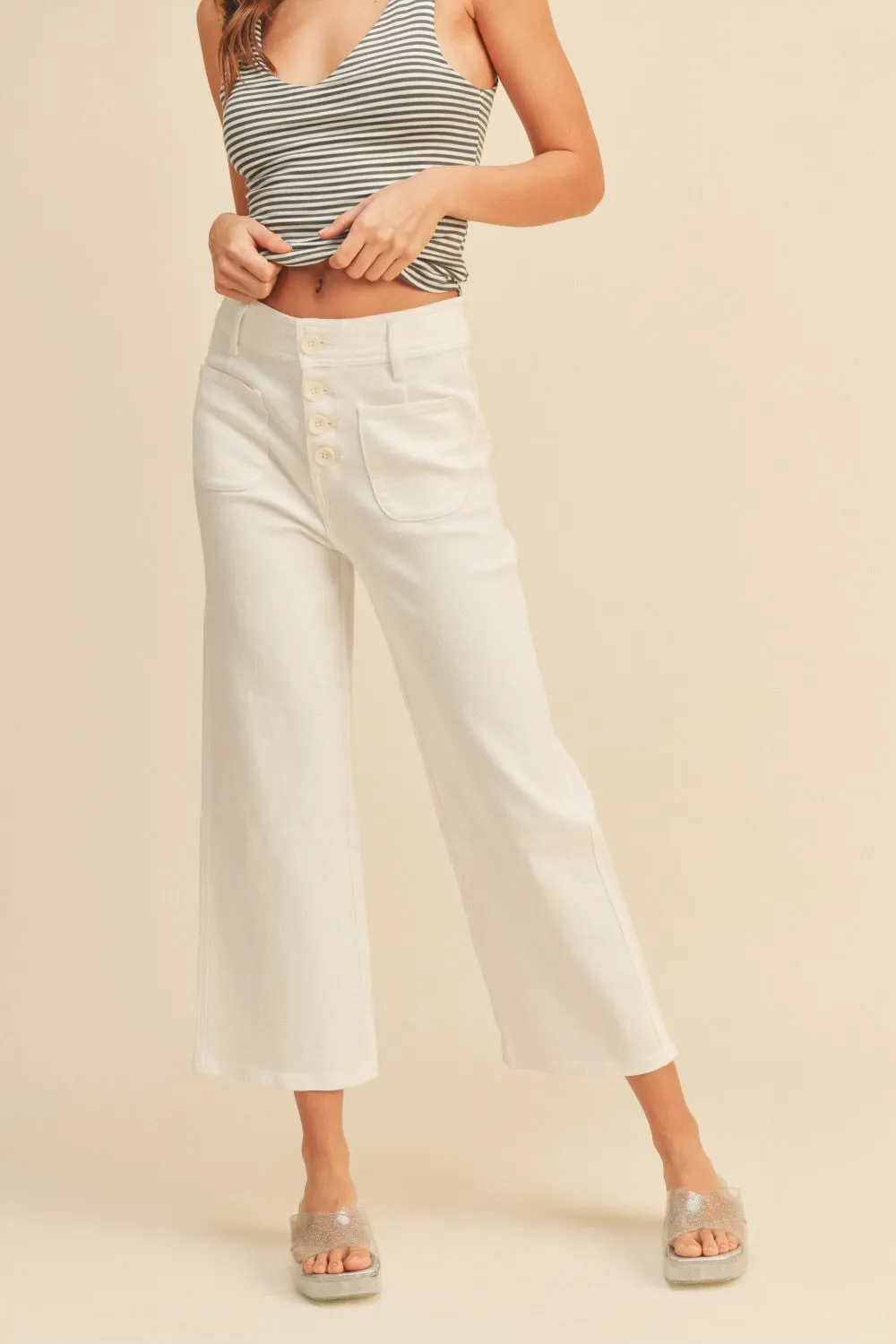 Pocket Trouser White Fashion Routine