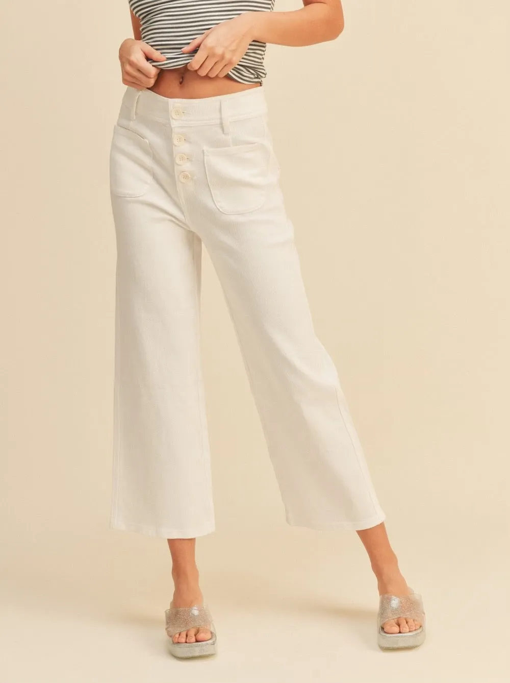 Morning Stroll Evening Stroll Trend Setter Pocket Trouser White
