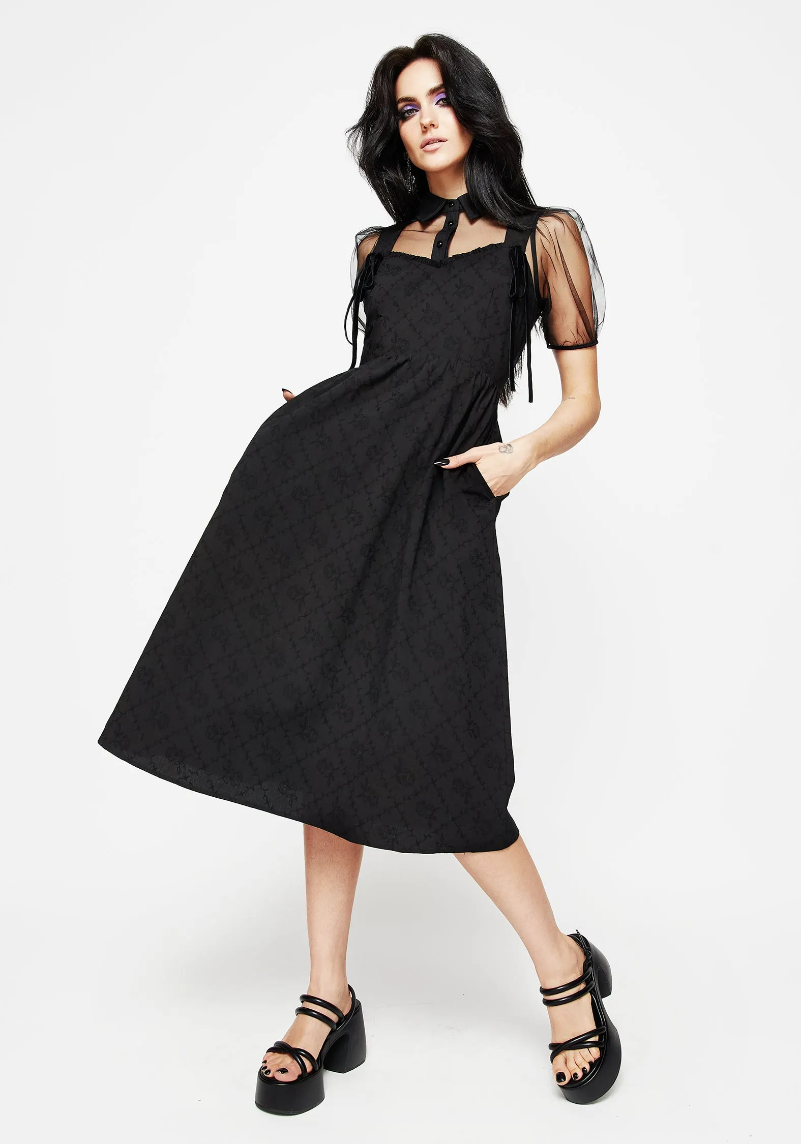 Delicate Touch Inga Corset Midi Dress