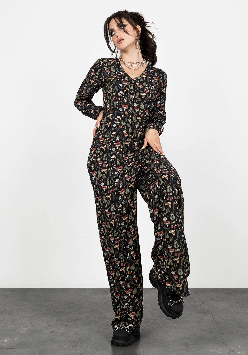 Luthien Long Sleeve Jumpsuit Sporty Casual