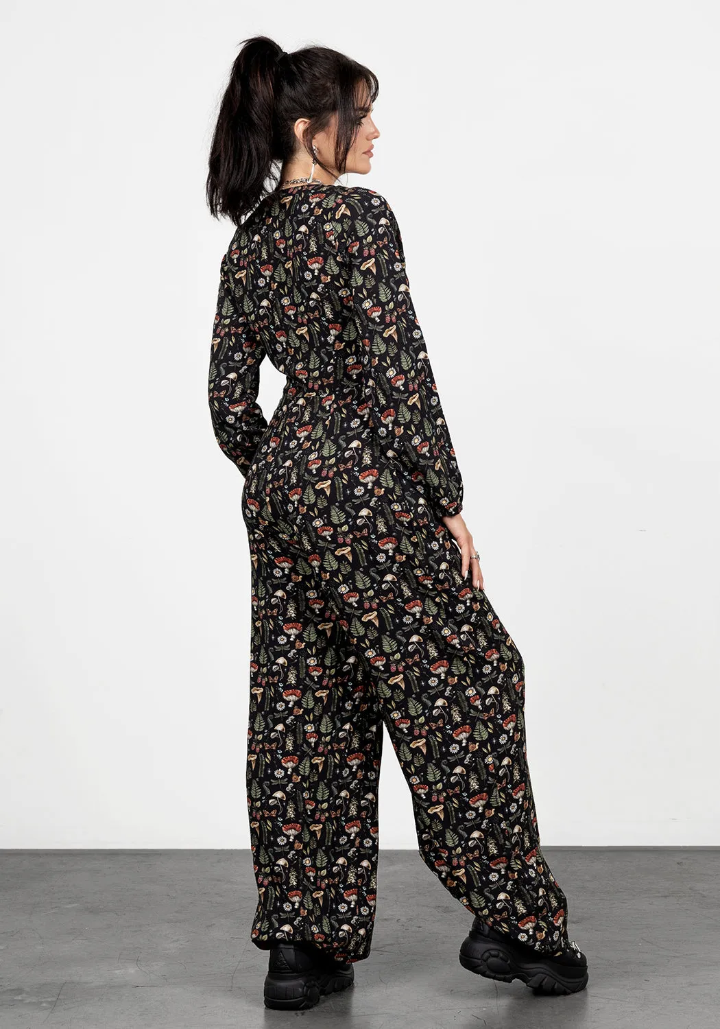 Floor Length Minimalist Chic Luthien Long Sleeve Jumpsuit