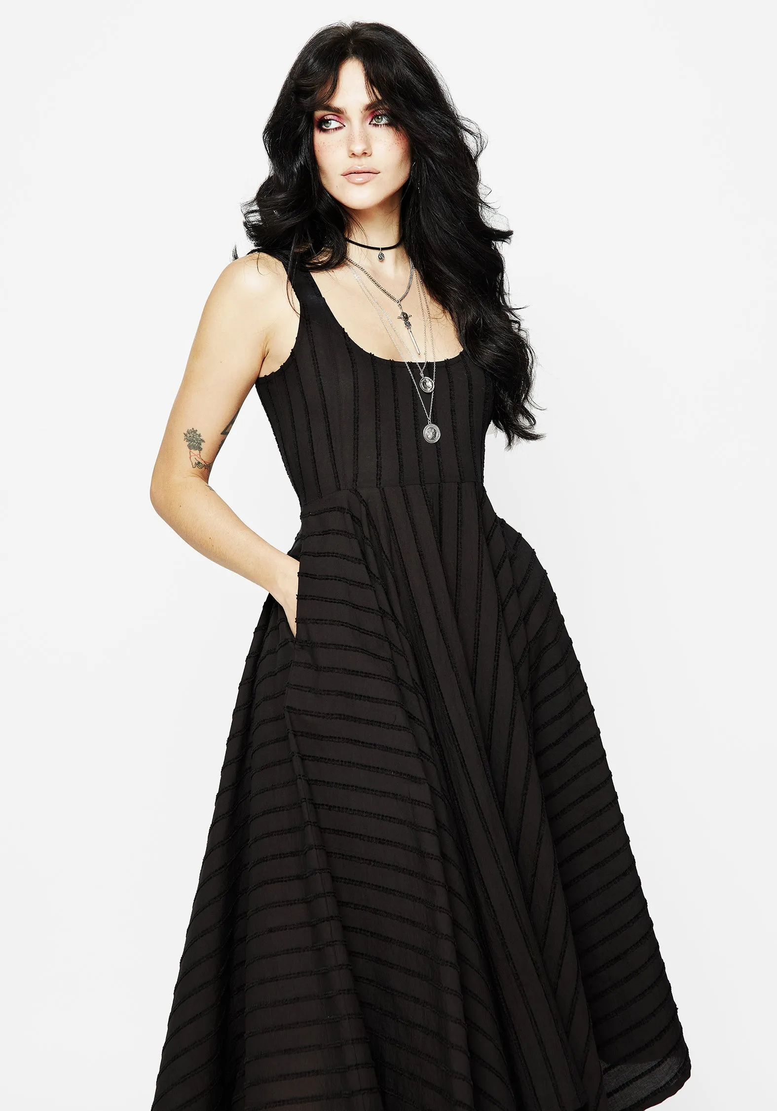 With its soft fabric and elegant cut this dress is perfect for all-day wear Blythe Handkerchief Hem Midaxi Dress