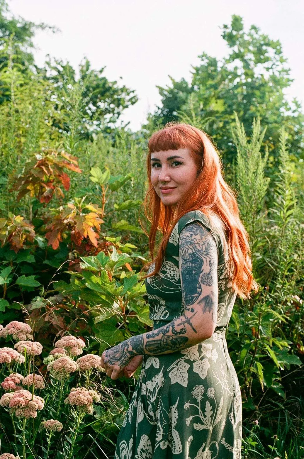 Earth Colors Happy Scent Xena Dress in Emerald Woodland Wonder