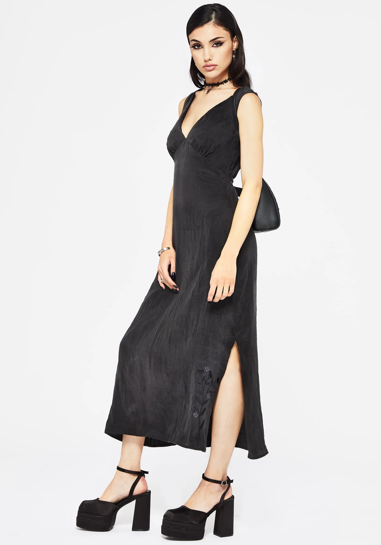 Global Style Maeve Lyocell Blend Floral Embroidered Cami Maxi Dress